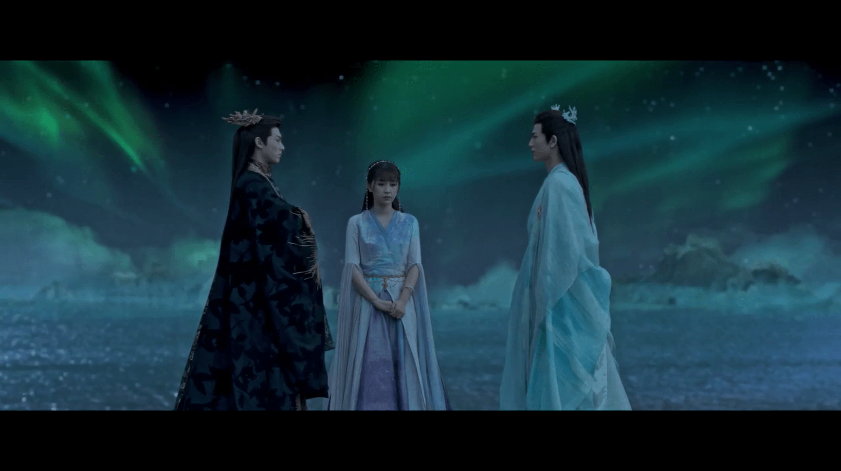 Chang Heng played by Zhang Ling He, Orchid played by Yu Shu Xin and Dongfang Qing Cang played by Wang He Di in episode 27 of Love Between Fairy and Devil