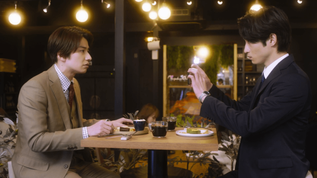Takeda Kouhei as Nozue and Kimura Tatsunari as Togawa in episode 3 of Old Fashioned Cupcake